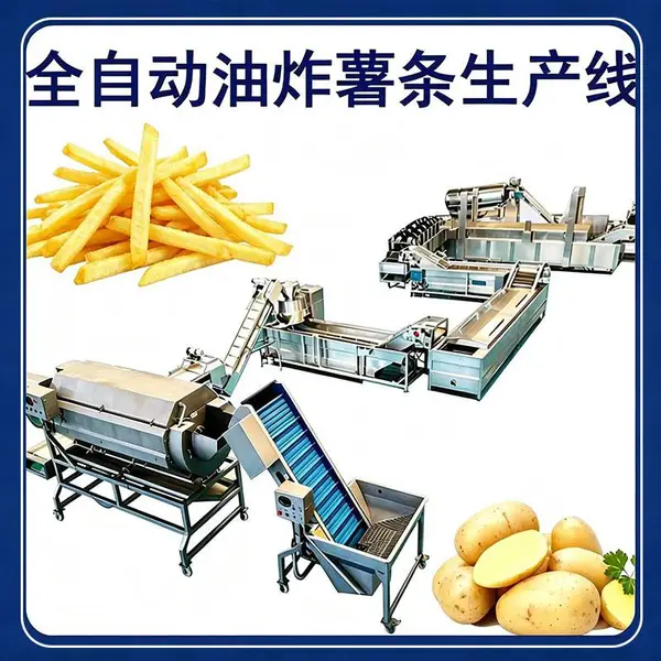 驰远机械连续式薯条生产线 薯条风干机