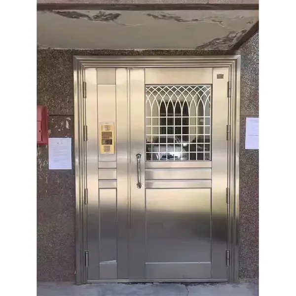 承接小区单元楼宇对讲门 白钢单元门 保温防盗