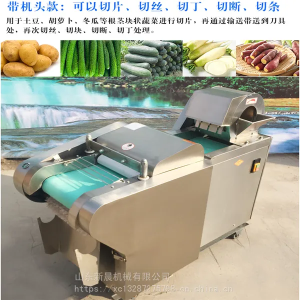 新晨660型香菇切丁机 不锈钢洋葱切丝机 山药竹笋切片机 腐竹切块机