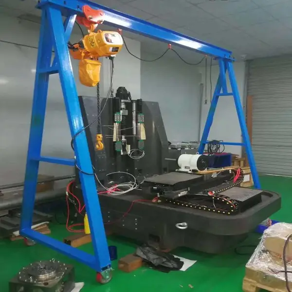 车间移动简易龙门吊架厂家3m*3.5m龙门架配葫芦跑车重型仓库起重架订做