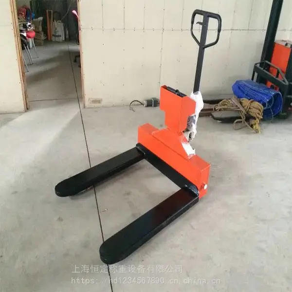 叉车秤1吨2t3吨带不干胶打印叉车称手动液压搬运车电子秤