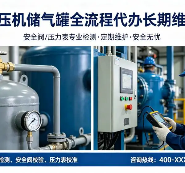 深圳塘下涌空压机安全阀检验压力表校准储气罐年检压力容器定期检测