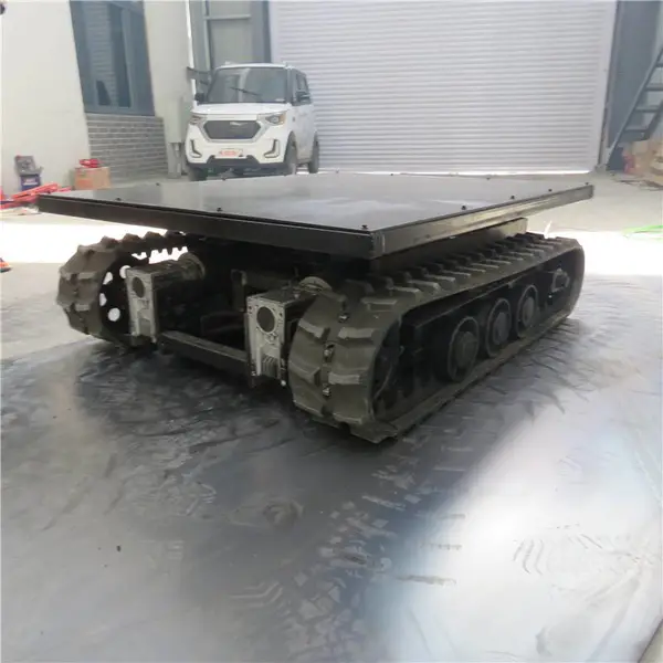 厂家定做小型橡胶履带底盘 农用运输车钢制挖掘机履带底盘