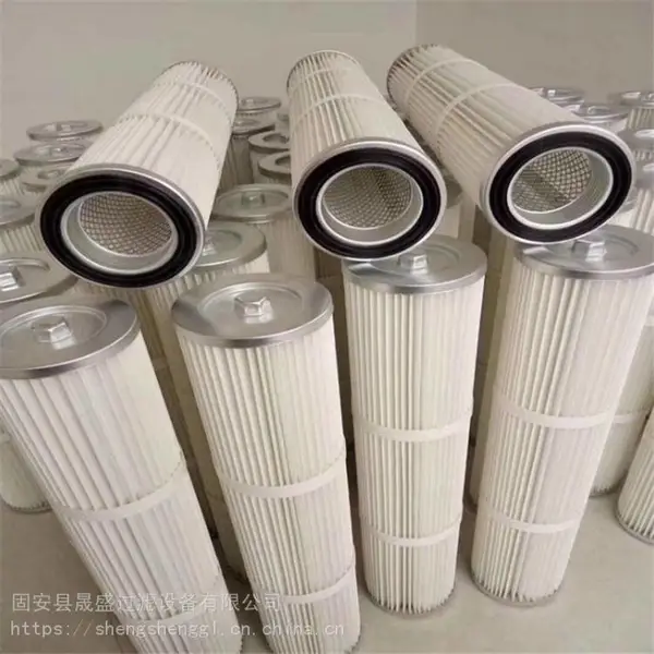 除尘系统除尘器配件 PU系列滤材阻燃 防静电 覆膜处理滤筒-晟盛过滤