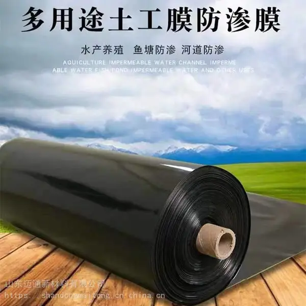 鱼塘防渗膜土工膜蓄水膜塑料膜防漏护坡膜鱼塘专用膜