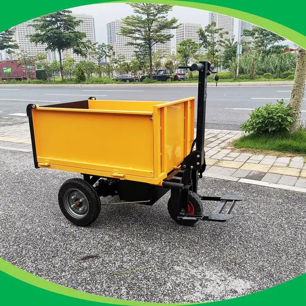 48V带踏板三轮电动工地拉沙拉灰斗车 运输搬运工具车