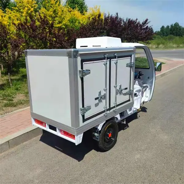成德机械全封闭快递大车厢三轮车 鲜奶配送车 保温电动车 早餐车