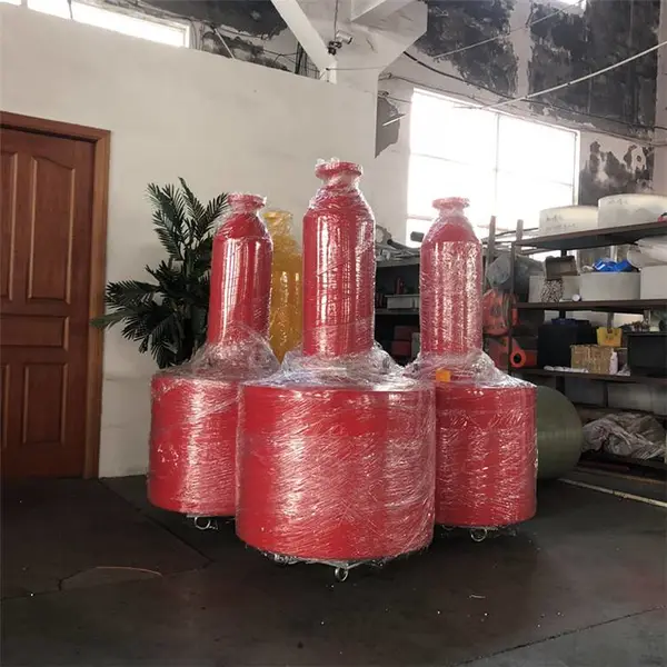桥梁施工维护拦船浮标 顶部带灯夜间禁入航标介绍