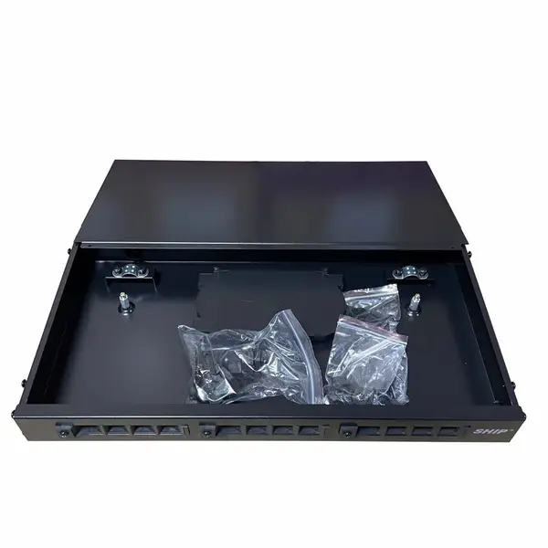 SHIP一舟12位通用型机架式S952-12X光纤配线架1U12位及以下ST/FC/SC/LC双工
