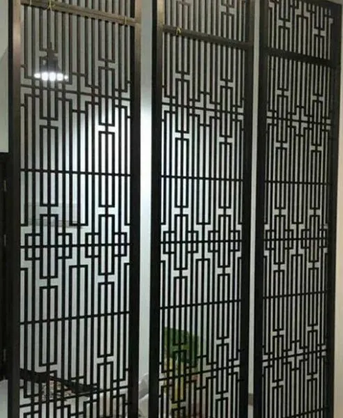 福建超大不锈钢拉丝黑钛抗指纹弧形屏风隔断 酒店弧形屏风隔断