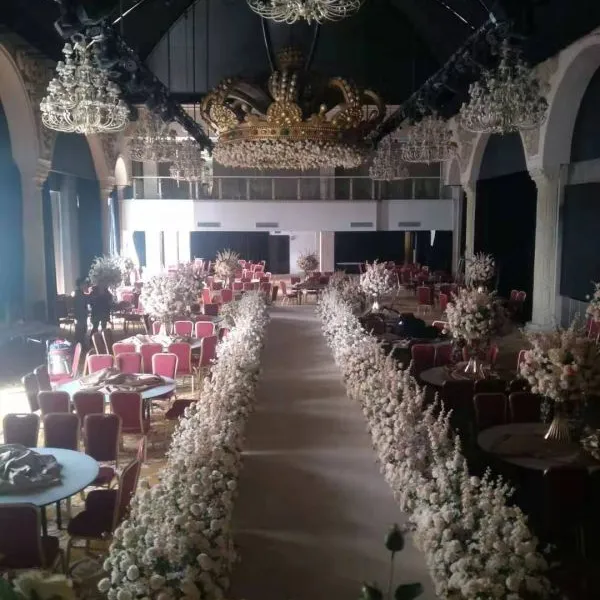 专业婚庆布景 一站式酒店婚礼堂布景 舞台背景场地布置价格优惠牛津布