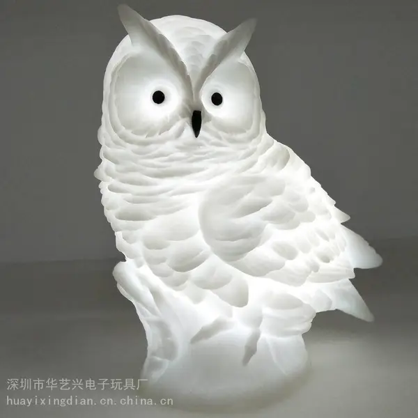 发光玩具防水抗摔灯罩猫头鹰狐狸兔子等各种动植物造型小夜灯