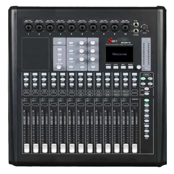 seer音响(朗声音响)12路数字调音台MX-12、百灵达、迈达斯数字台