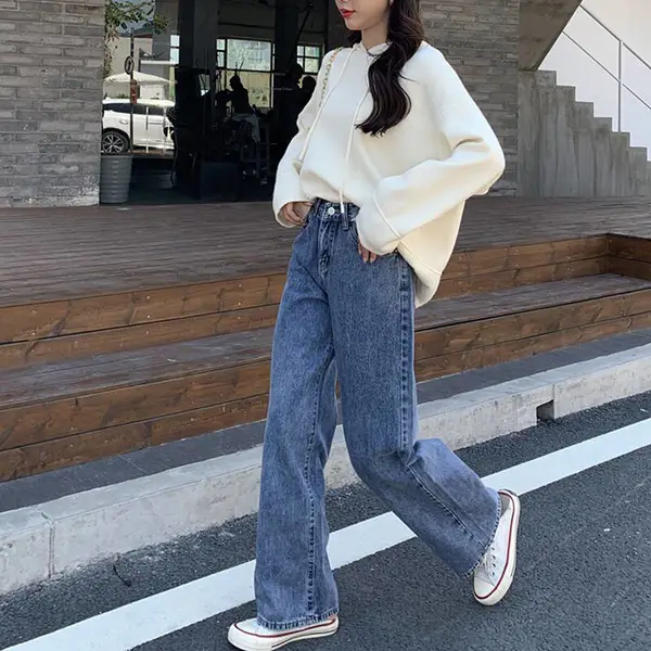 韩版拖地裤牛仔裤批发2021新款女式牛仔裤地摊货杂款牛仔裤批发