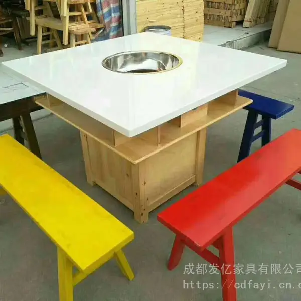 厂家直销火锅桌|火锅桌椅|玻璃火锅桌|甘肃火锅桌定制