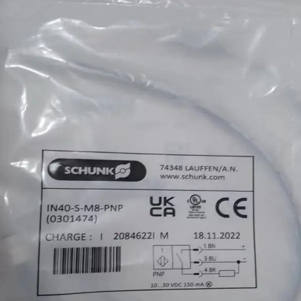 0301474 IN 40/S-M8 SCHUNK �ۿ�ԭװ���ڴ�������һ��ʮ