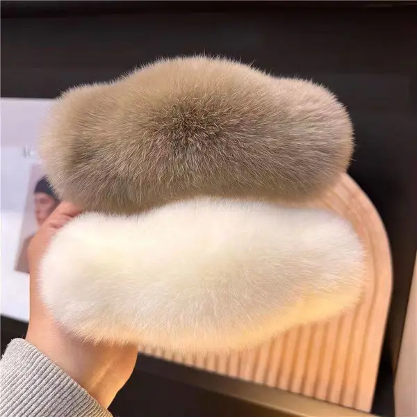 发夹濑兔毛大号发夹后脑勺气质夹子网红可爱毛绒发夹发饰女
