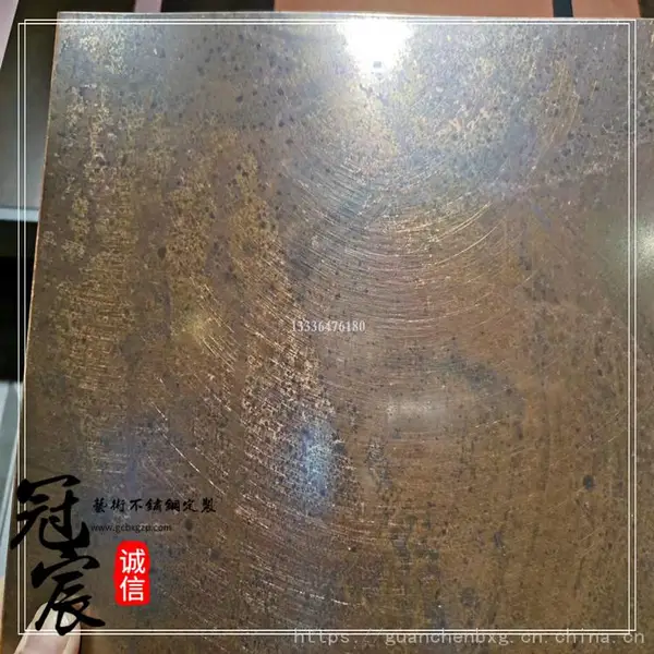 不锈钢红古铜仿古做黑蚀刻板 高端别墅电梯间装饰工程 直销腐蚀板