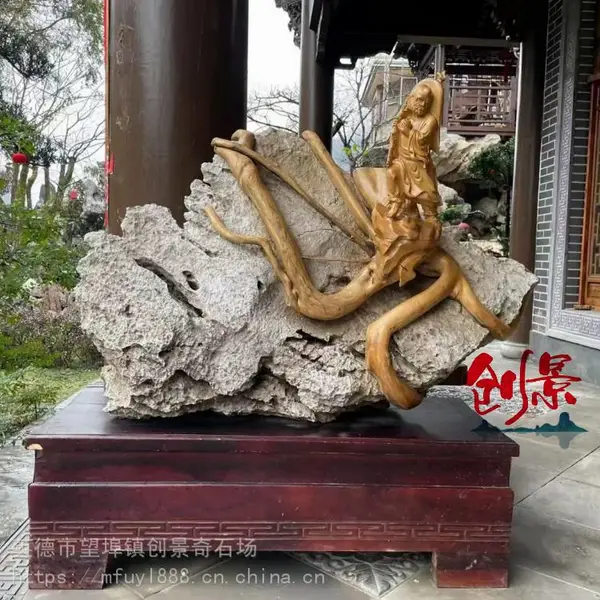 20-120公分峰石英石图片,中式英德石造景石材,青龙石与英石区别