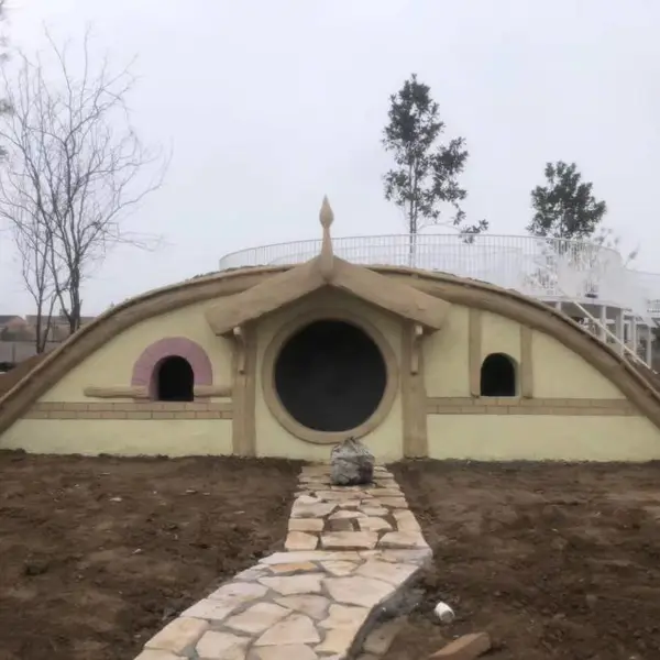 武汉霍比特小屋制作水泥雕塑 丘比特小屋