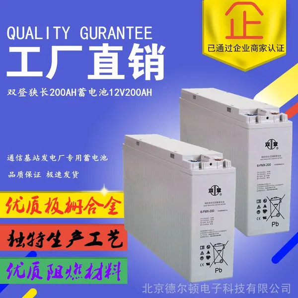 Shoto/双登狭长型蓄电池6-FMX-200 12V200AH 太阳能发电储能专用