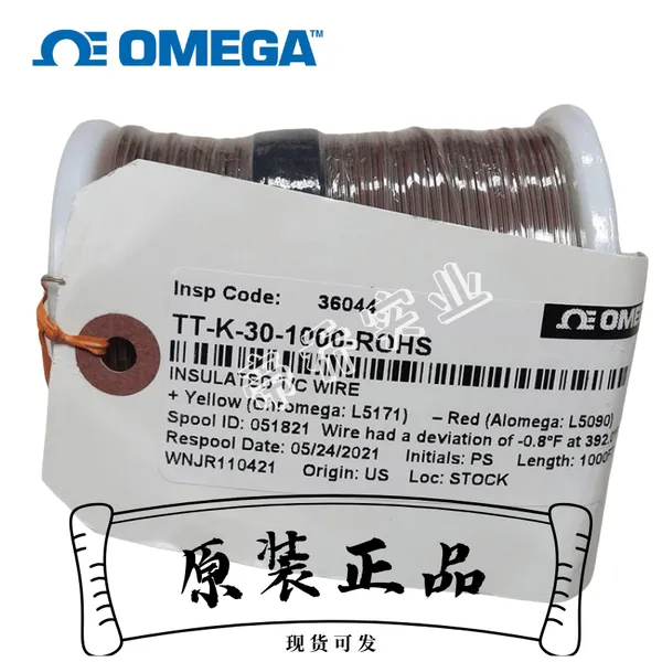 美国omega原装K型热电偶线特氟龙PFA材质TT-K-30