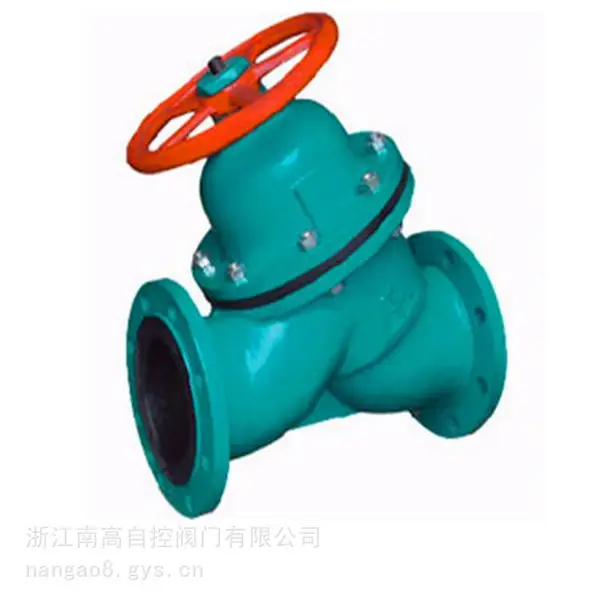 G45J-16Q直流式衬胶隔膜阀 手动法兰直通式使用寿命长