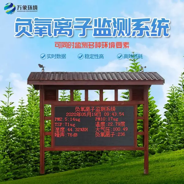 森林公园负氧离子监测系统 WX-FLZ40负氧离子监测设备 万象环境