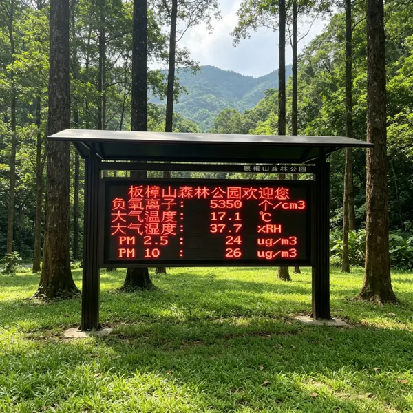 智慧负氧离子实时监测站 碧野千里 BYQL-FY 温湿度、PM2.5 坚固耐用