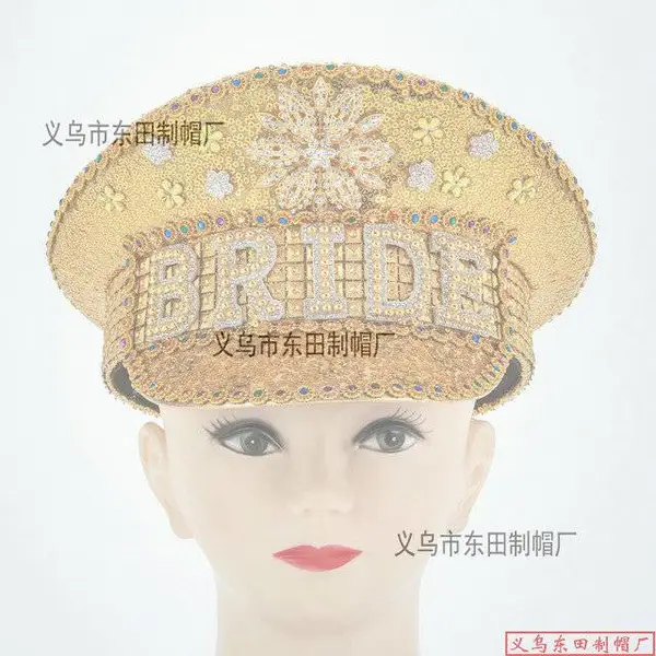 点钻帽子镶钻带钻帽子跨境电商海军帽工厂礼帽棒球帽渔夫帽