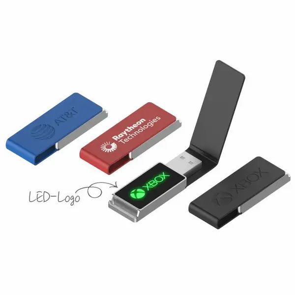 64G32G创意mini金属私模U盘 免费刻字发光logo 定制LOGO