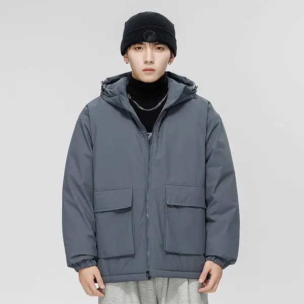 2399冬装工作服定制 连帽时尚棉服 防风面料 超声波棉 团体服饰棉衣