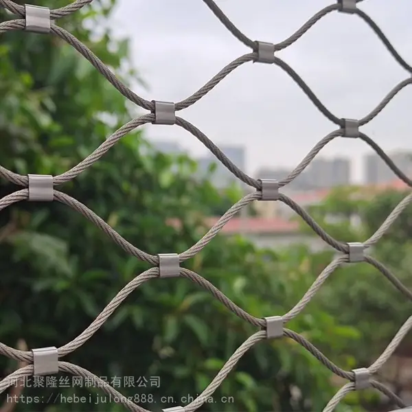 聚隆 防坠专用不锈钢网 高空防坠物钢丝网 不锈钢绳网防坠网
