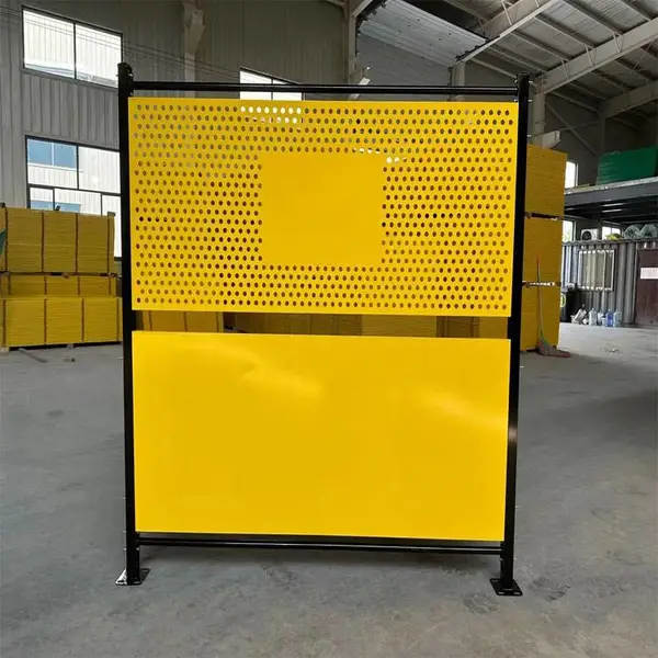 可移动冲孔车间隔离网厂房仓库设备防护隔断加厚冲孔板围栏定制
