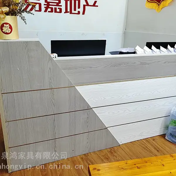 泉州收银台公司前台迎宾办公桌吧台简约现代服装美容院接待台店铺柜台