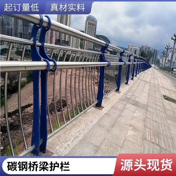 灯光护栏 景观河道照明安全防护栏 桥梁防撞栏杆厂家