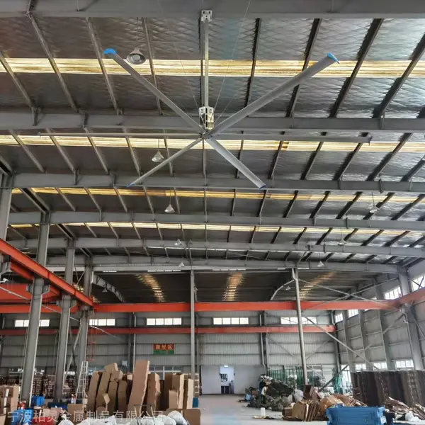 杭州大型工业吊扇厂房用大风扇超大直径7.2米工业大吊扇柏灵厂家
