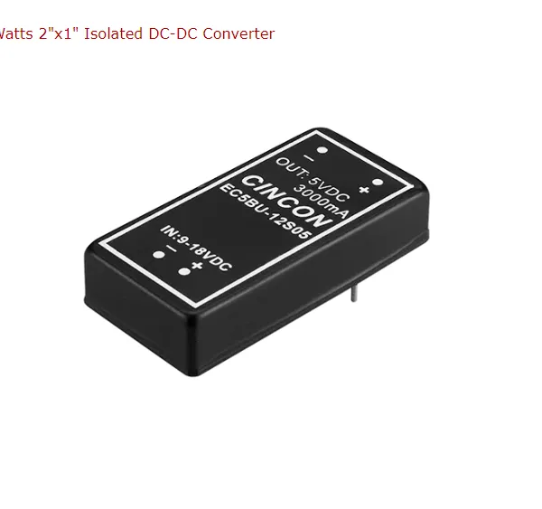 15W系列电源模块EC5BU-24S05 EC5BU-24S12 EC5BU-24S15 EC5BU-24D12