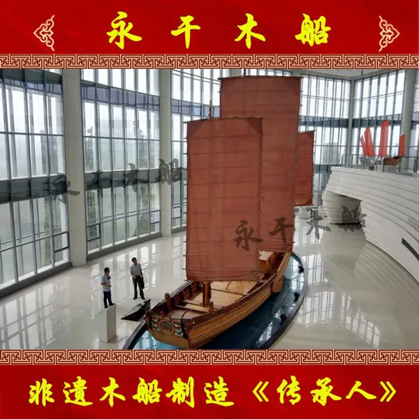 仿古三桅风帆船定做厂家古时明清海战船郑和下西洋船定制厂家客船