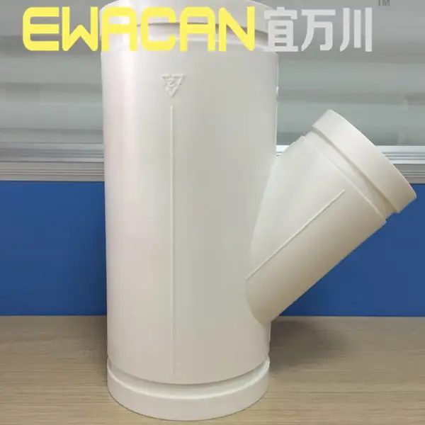 HDPE沟槽式45°异径斜三通