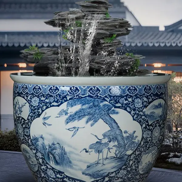 销售装饰摆设大缸陶瓷养金鱼缸碗睡莲花盆景德镇制作大缸工厂- 供应商网