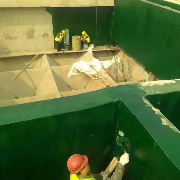 化工厂污水池玻璃钢防腐 铁罐防腐裱糊 现场施工可提供技术支持