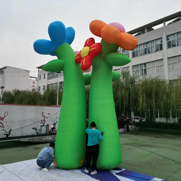 花朵卡通造型行走气模 广告充气人偶跳舞人气球人定制 ***