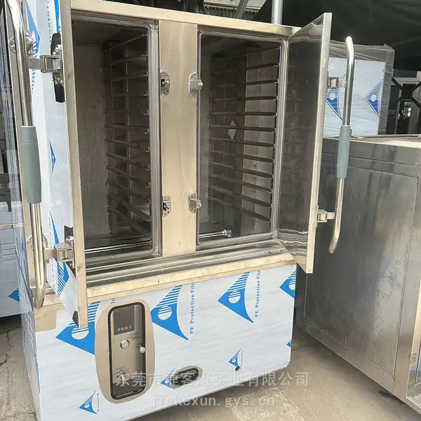 东莞捷客迅380V 三相电商用蒸饭柜，天然气液化气纯电三选一，食堂食品厂餐饮店通用，资质齐全全国联保现货速