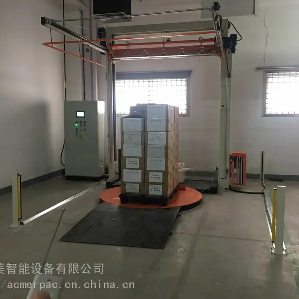 全自动遥控缠绕覆项一体机 遥控式 覆顶缠膜机 围膜机 广东深圳东莞