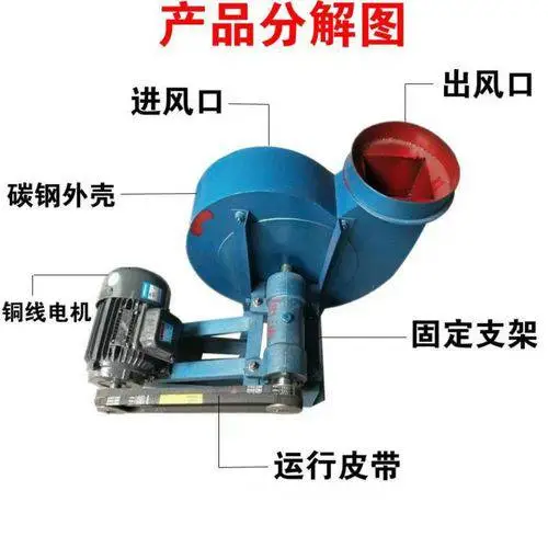 广西百色市皮带式高压引风机大风量工业除尘风机
