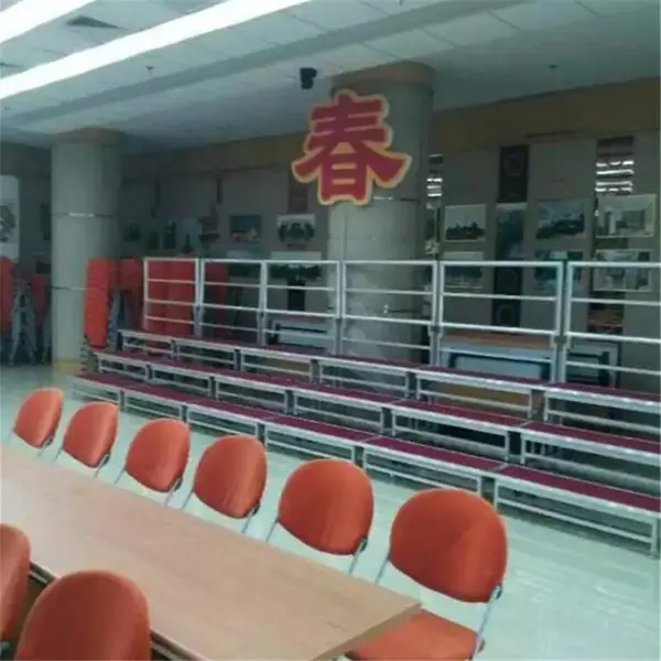 15. 合岳牌铝合金折叠合唱台源头厂家 稳固合唱台阶 报告厅合唱阶梯定制