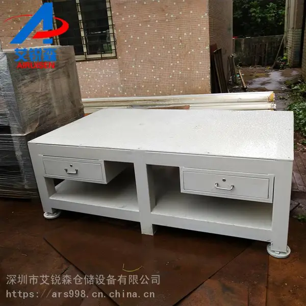 厂家定做钢板烤漆钳工台 抗震耐磨钢板装配工作台