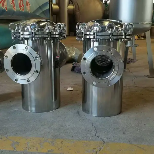 迈特过滤直通篮式杂质拦截设备 导热油主管路过滤案例 耐高温耐冲刷图纸定制