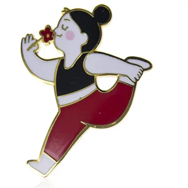 瑜伽馆连锁店胸牌定制 娱乐中心促销胸章订做 福建定制胸扣厂